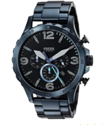 Cinturino per orologio Fossil JR1530 Acciaio inossidabile Blu 24mm